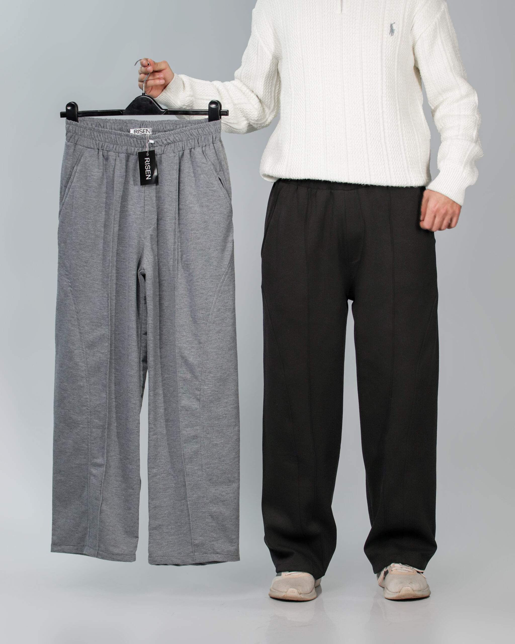 Le pack Risen avec le pantalon gris et le pantalon noir